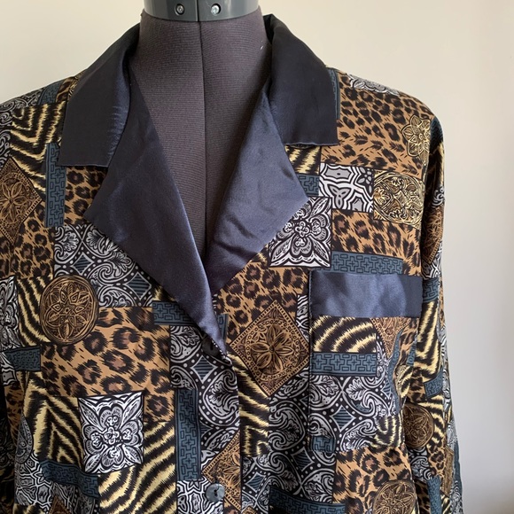 Vtg 90’s French Maid printed satin night gown - Picture 2 of 6